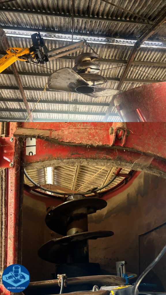 Soudure et réparation sur mélangeuse Trioliet