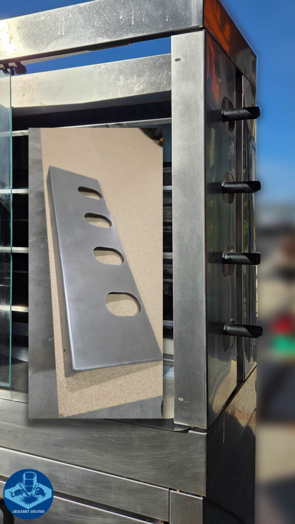 Soudure Dechbery réparation pièce de rôtissoire